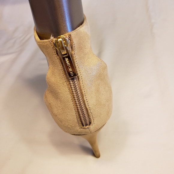 Jimmy Choo Metallic Strappy Heels with Tassels - Picture 5 of 15